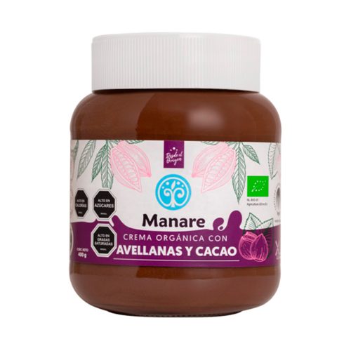 Crema orgánica con avellanas y cacao