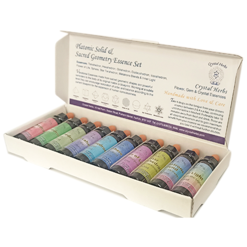 Set Platonic Solid – Set Sólidos Platónicos 10 ml (10 un)  - Crystal Herbs