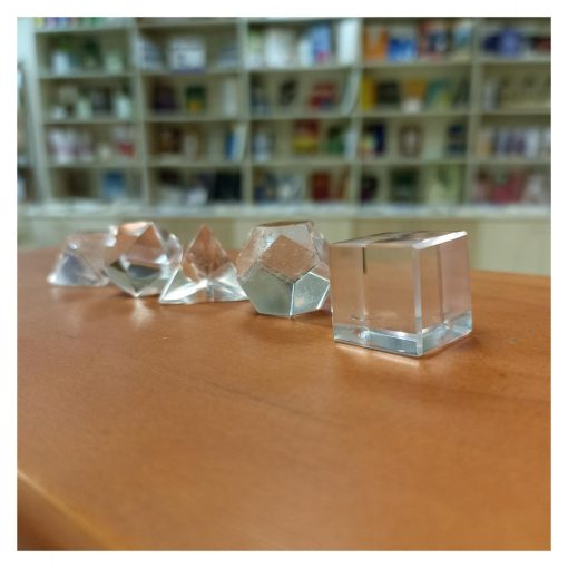 Joya, Sólidos platonicos chico 1cm Cuarzo Cristal