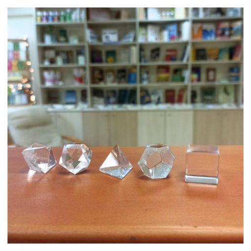 Joya, Solido platonico grande 2cm Cuarzo Crystal
