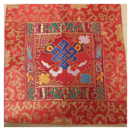 Paño Tibetano Cuadrado Rojo para Altar - Imagen 2