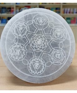 Bases de Selenita 10cm Chakras