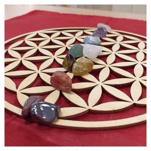 Pack Rejilla Simb. Flor de la Vida Cala + Kit de Piedras Cha - Imagen 2