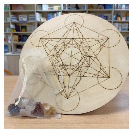 Pack Rejilla Simbolo Metatron + Kit de Piedras Chakras