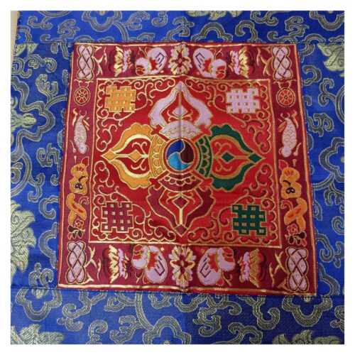 Paño Tibetano Cuadrado Azul para Altar