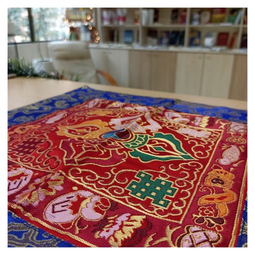 Paño Tibetano Cuadrado Azul para Altar - Imagen 2