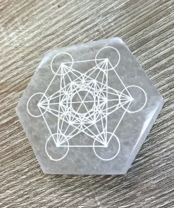 Bases de Selenita 10cm Metatron