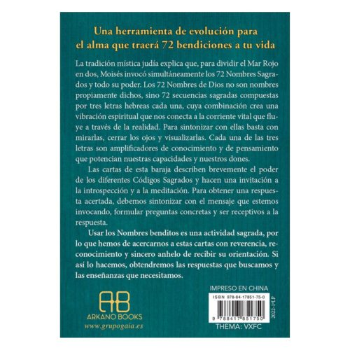 Libro y Cartas Los 72 Nombres de Dios, Oceano - Imagen 2