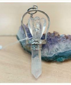 Pendulo Angel Cuarzo Cristal 6cm
