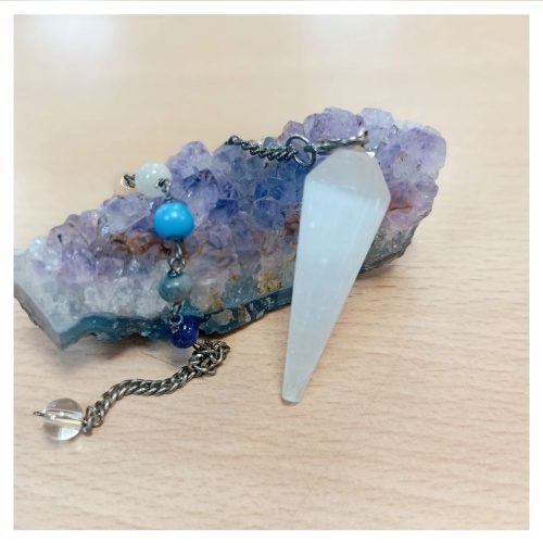Pendulo Chakra Faceteado SELENITA 4cm