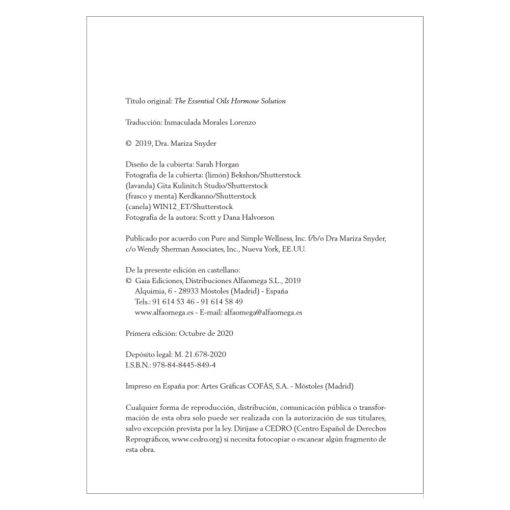 Aceites esenciales para el equilibrio hormonal - Dra. Mariza Snyder - Imagen 3