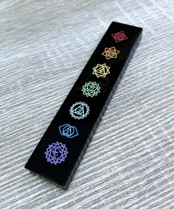 Regla de Obsidiana Chakras Color